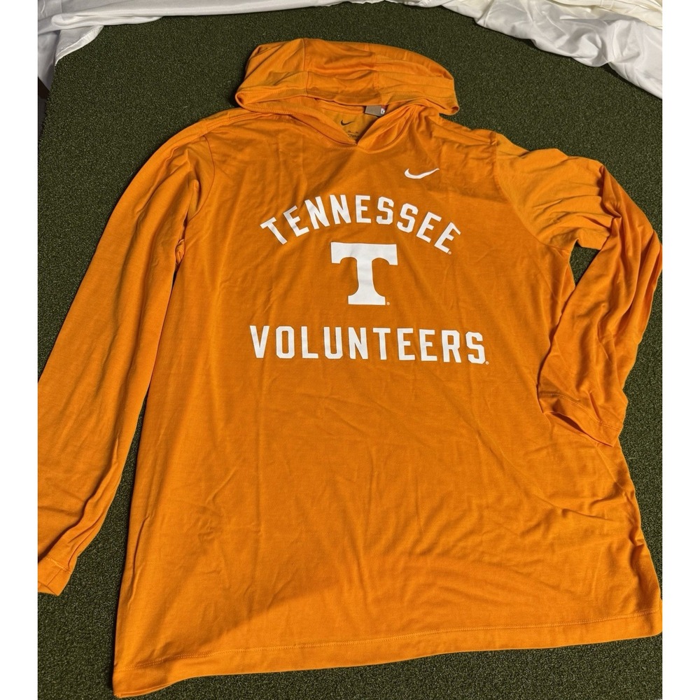 NWT Men's Nike Tennessee Volunteers Sideline Dri-FIT Hoodie T-Shirt Orange L